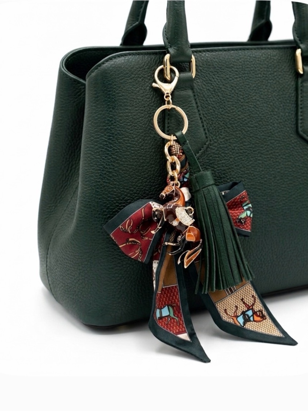 NWT ⚜️🐎⚜️ Piper K Equestrian Hand Painted Horse Key Chain Bag Charm